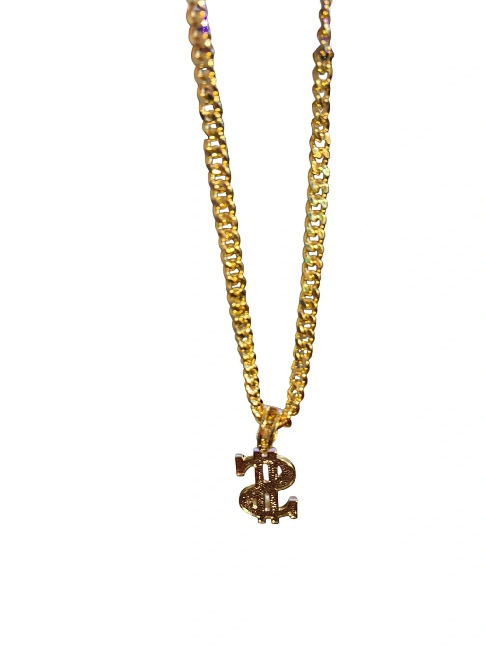 Gold tone 18 “ chain with $ pendant NIP